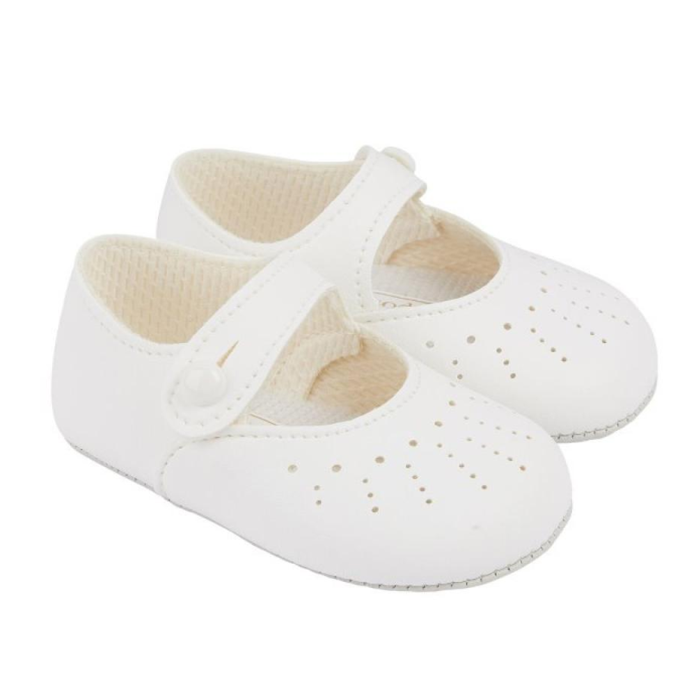 Baypods Girls White Soft Shoes