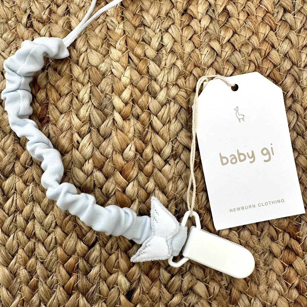 Baby Gi Blue Angel Wings Dummy Clip