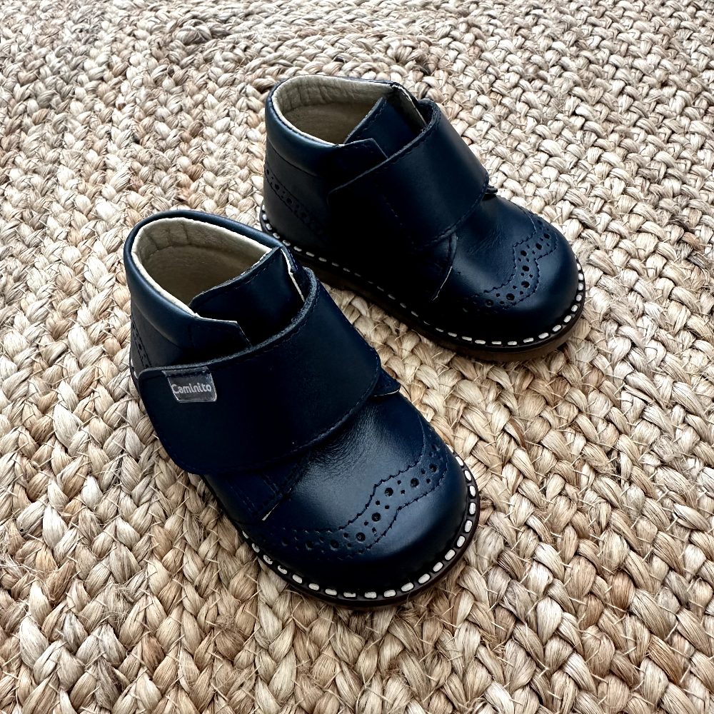 Caminito Boys Navy Leather Boots