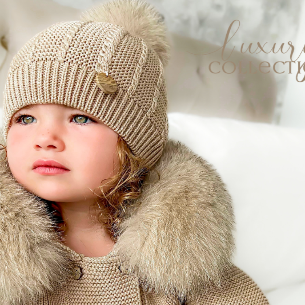 Pangasa Sand Faux Fur Cable Hat