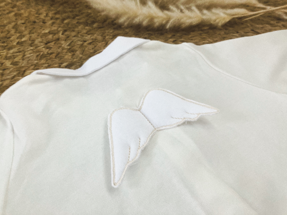 Baby Gi Cream Angel Wings Cotton Sleepsuit