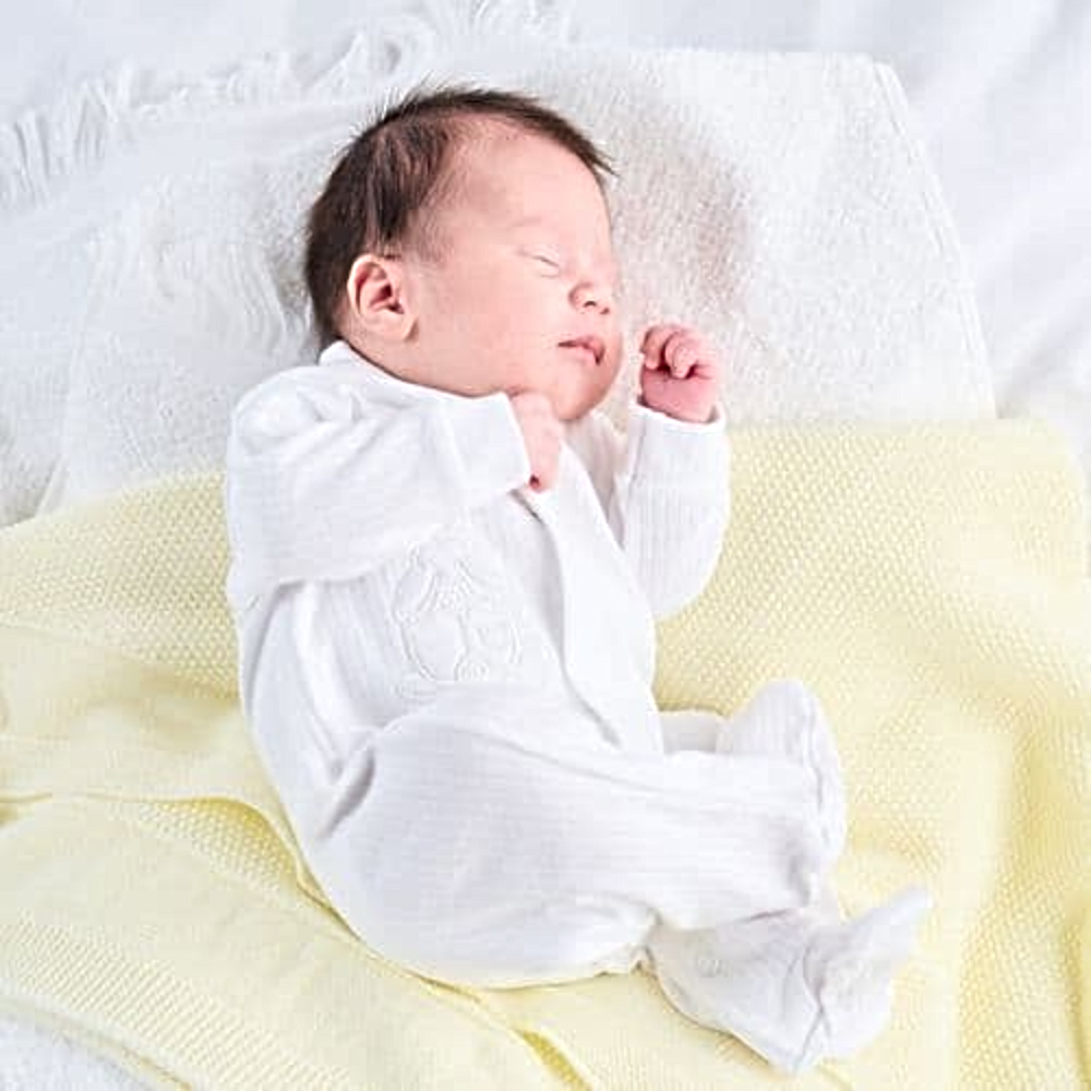 New In Dandelion White Bunny Unisex Sleepsuit – The Wardrobe Childrens ...