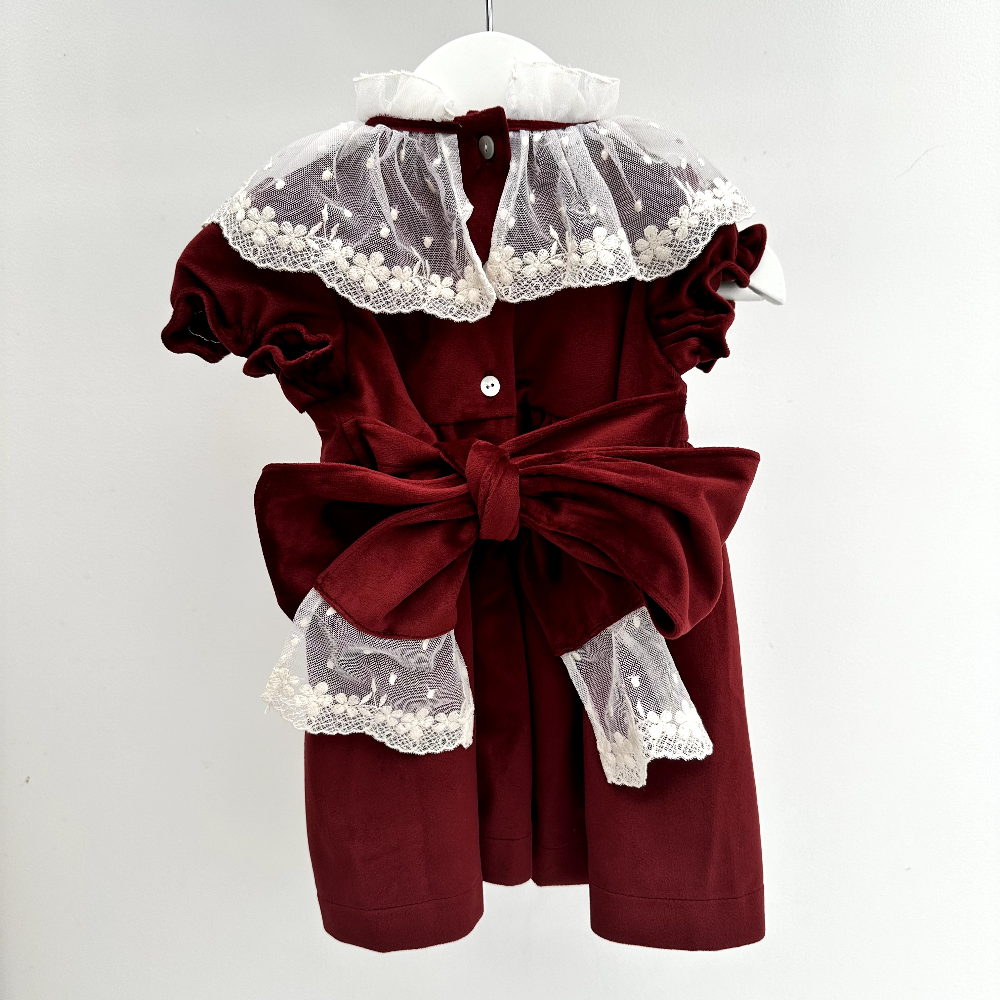 Fofettes Exclusive Burgundy Velvet Dress