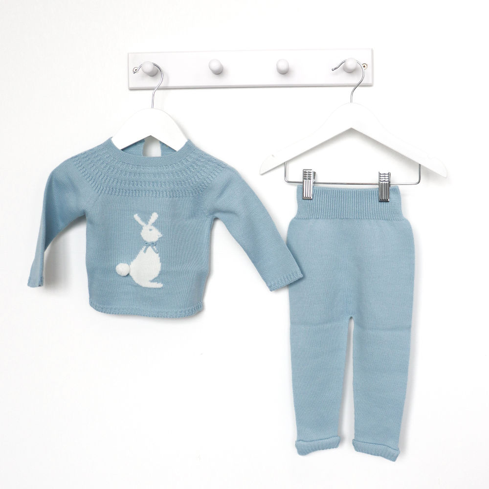 Artesania Granlei Bunny Teal Knitted 2 Piece Set