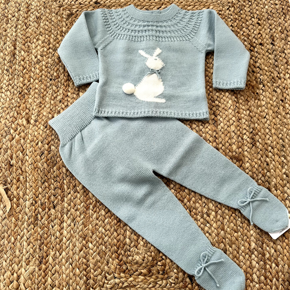 Artesania Granlei Bunny Teal Knitted 2 Piece Set