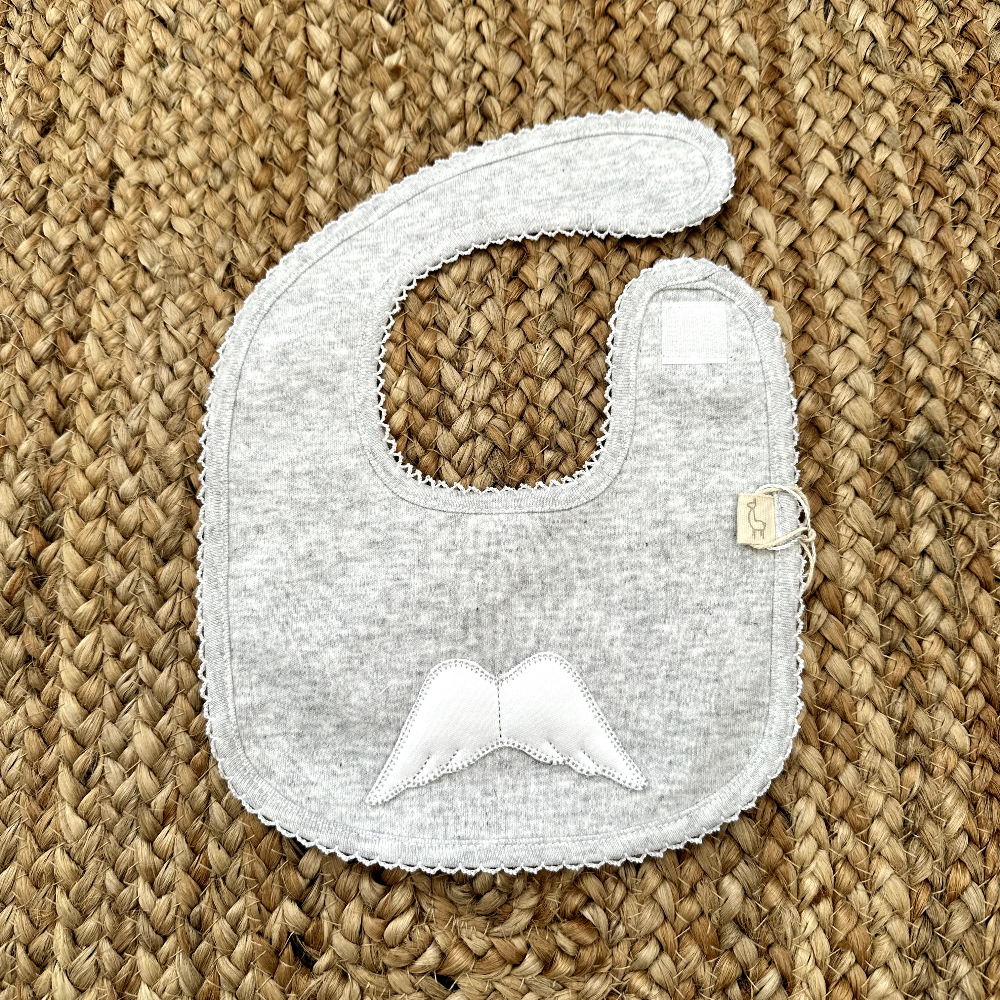 Baby Gi Grey Angel Wings Bib