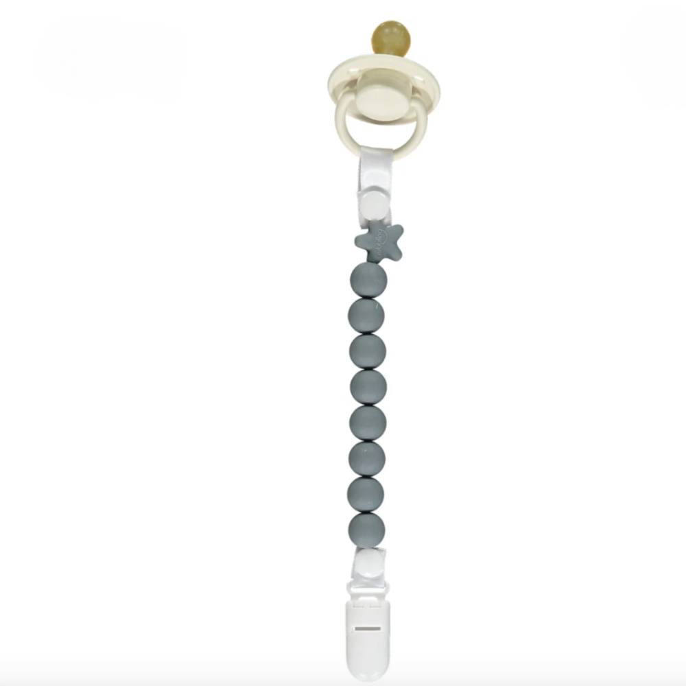 Nibbling Pluto Dummy Clip in Grey