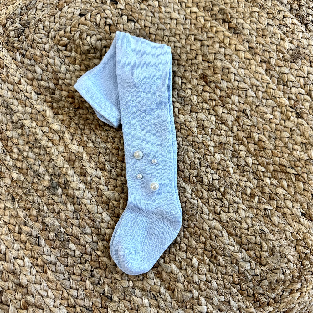 Meia Pata Baby Blue Pearl Tights