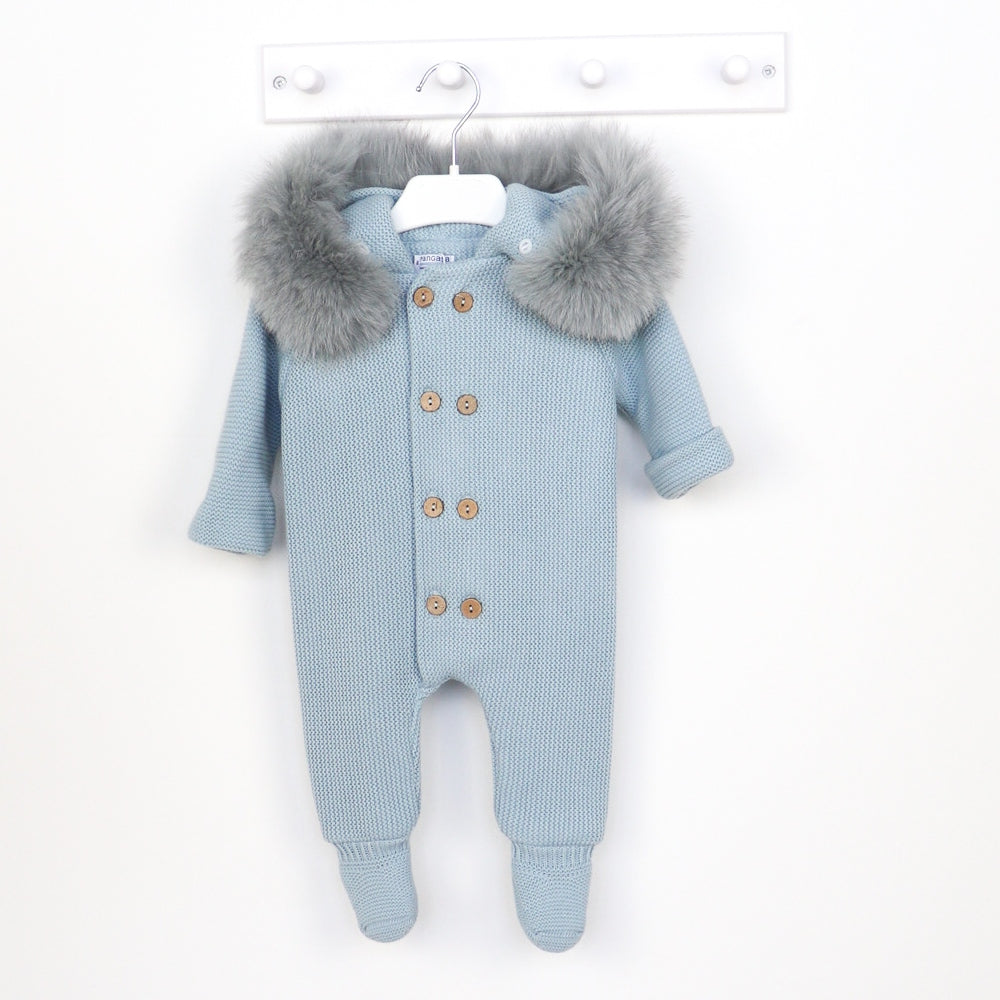 Pangasa Powder Blue Fur Pramsuit