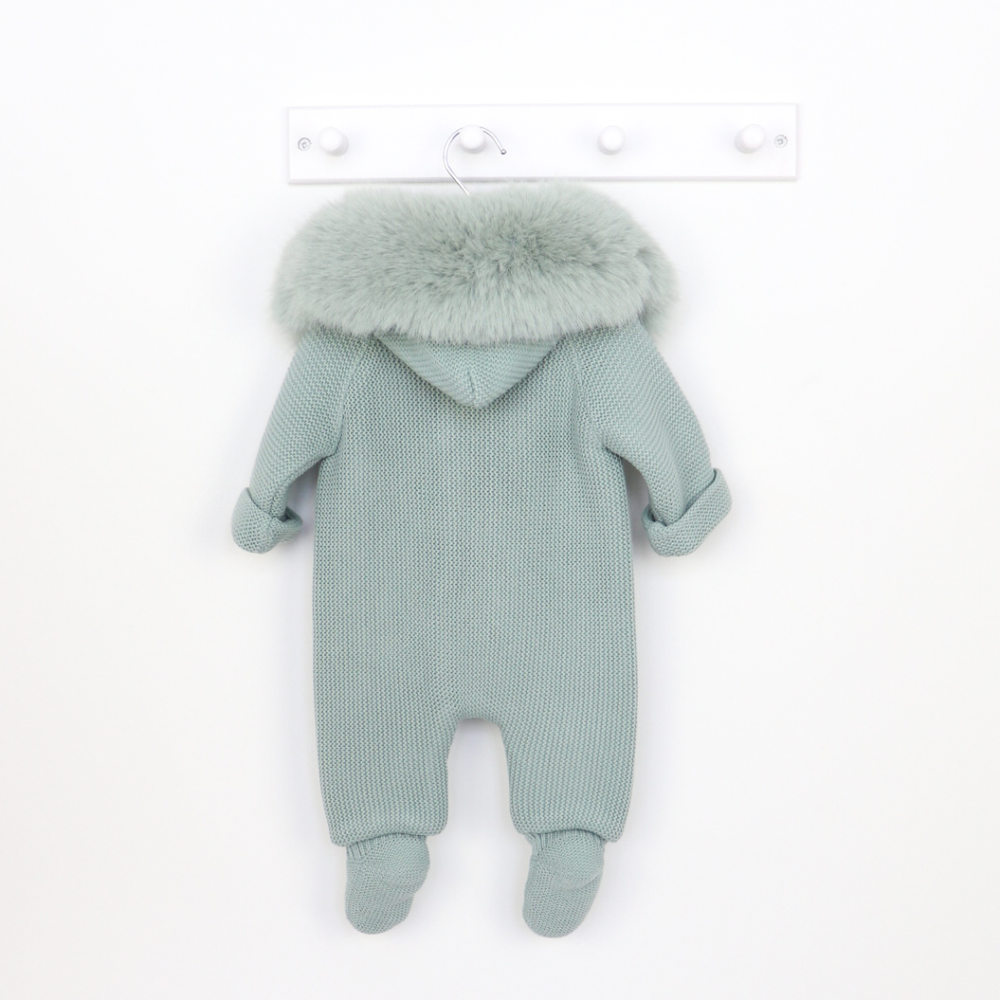 Pangasa Soft Green Faux Fur Pramsuit