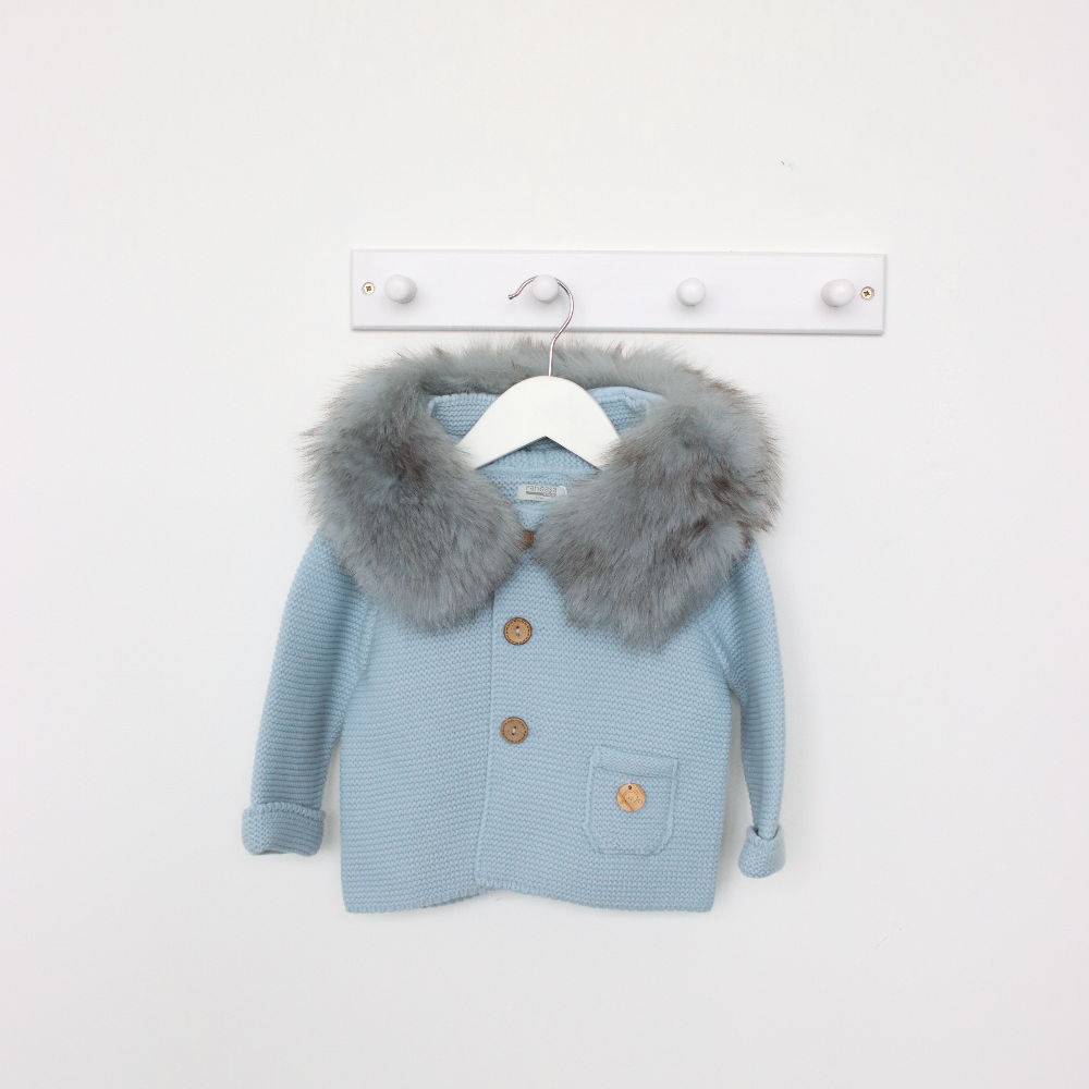 Pangasa Powder Blue Fur Jacket