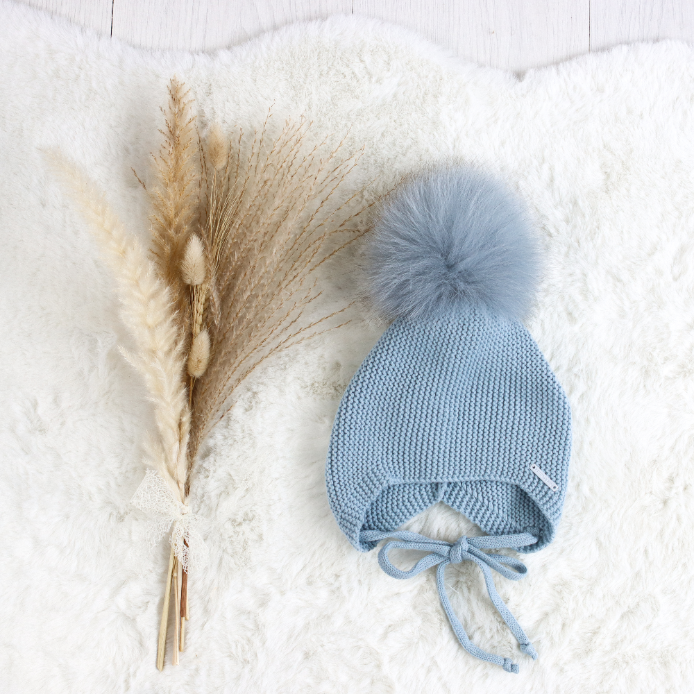 Pangasa Powder Blue Fur Tie Hat