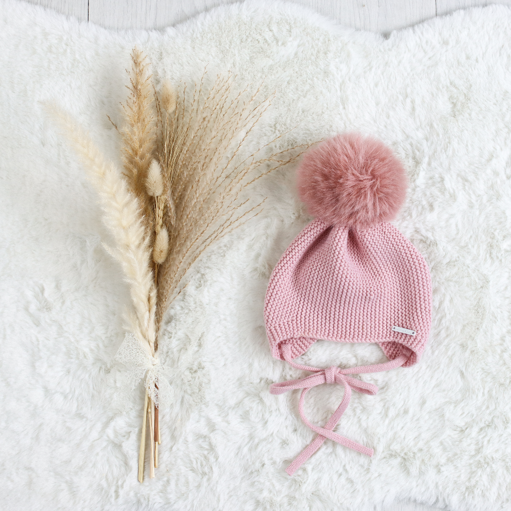 Pangasa Powder Pink Faux Fur Tie Hat