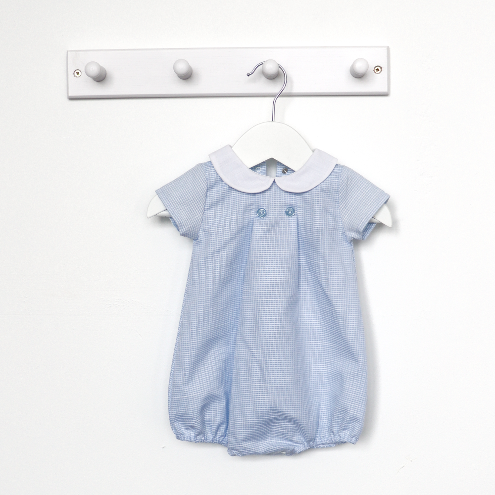 Rapife Boys Blue Check Romper