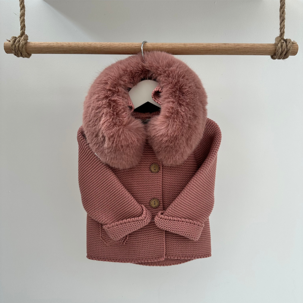 Pangasa Rose Faux Fur Jacket