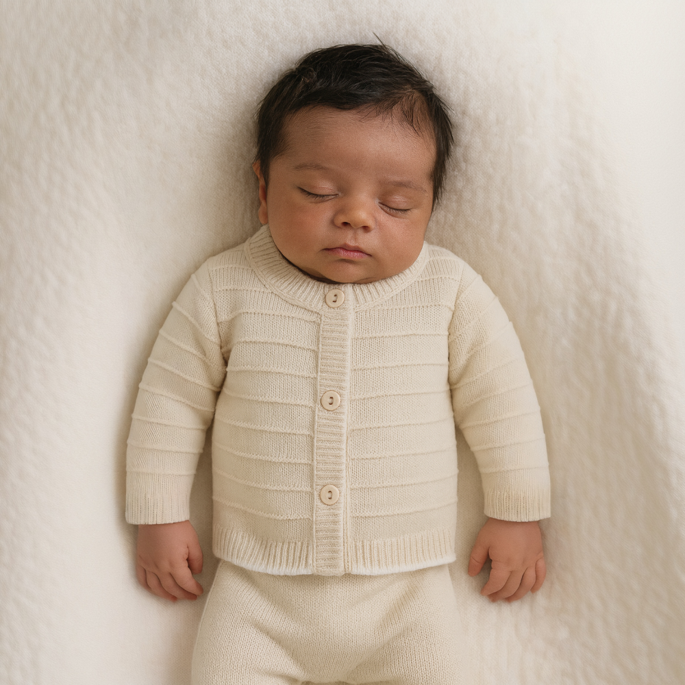 Pex Unisex Beige Cardigan