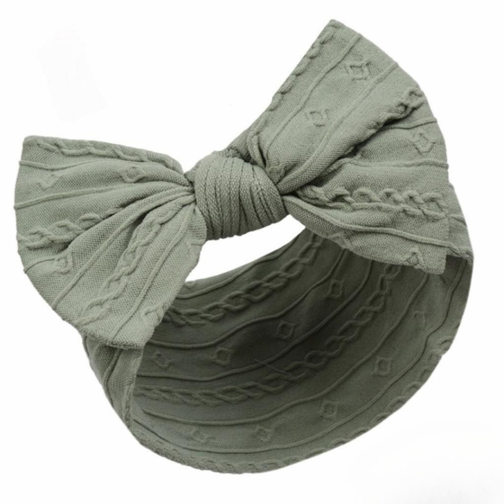 Girls Sage Headband with Bow