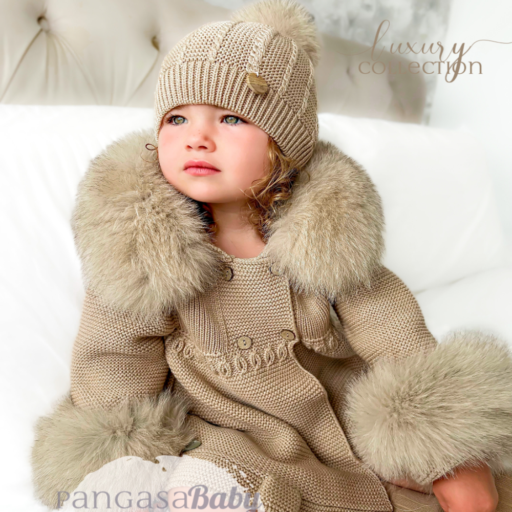 Pangasa Sand A-line Fur Jacket