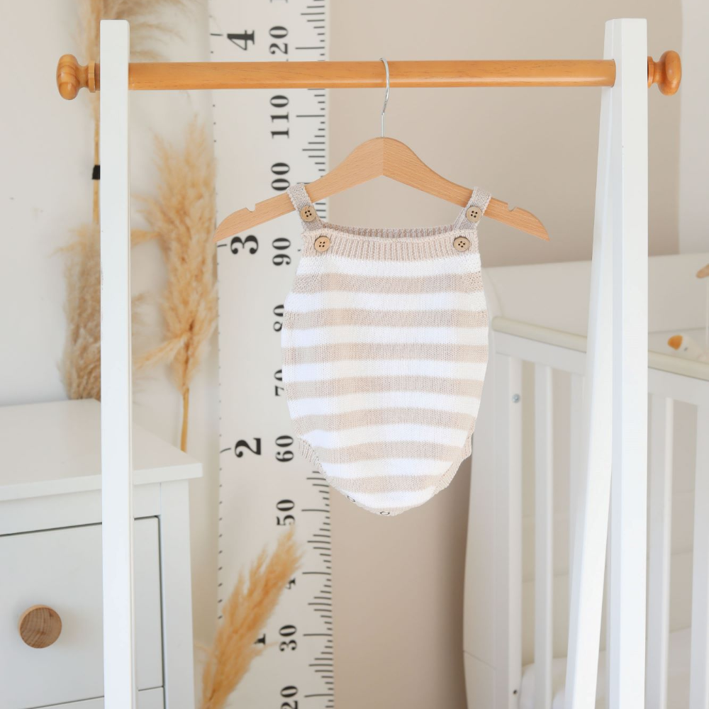 Bertie & Me Striped Knitted Sleeveless Romper