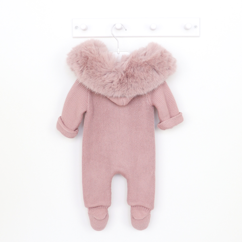 NEW!!  Pangasa Vintage Pink Fur Pramsuit