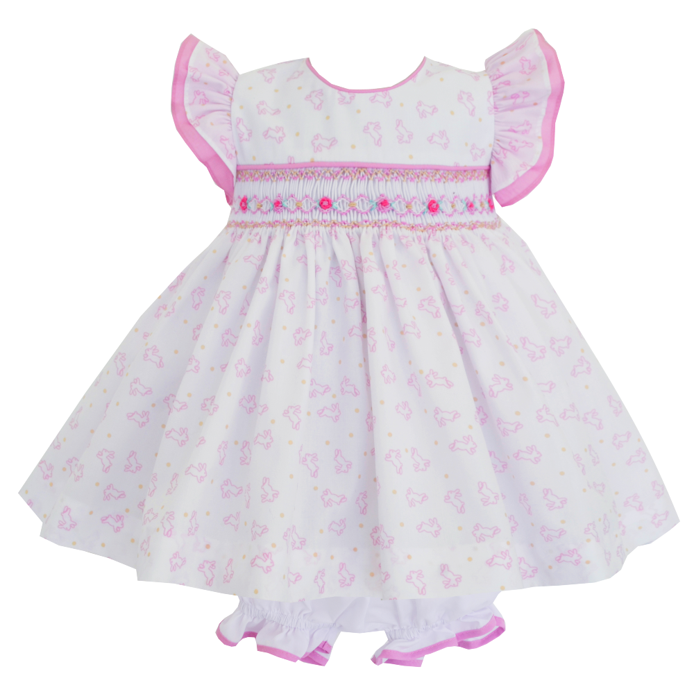 Pretty Originals Girls Pink Bunny Dress - Pre Order