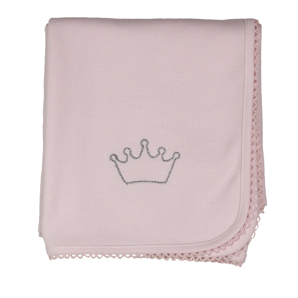 Baby Gi Crown Collection Pink Muslin Blanket