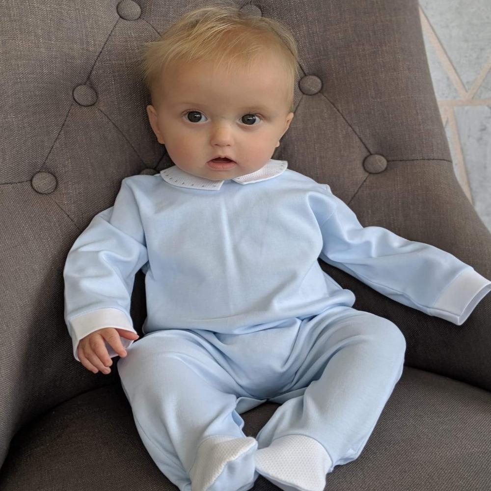 Baby Gi Blue Luxurious Cotton Sleepsuit