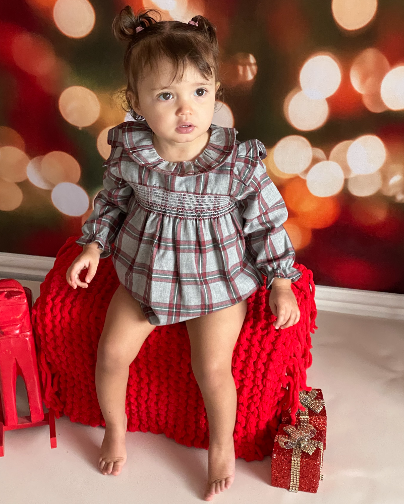 Tartan romper hot sale baby girl