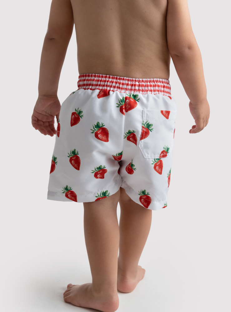 Meia Pata Strawberries Swimming Shorts