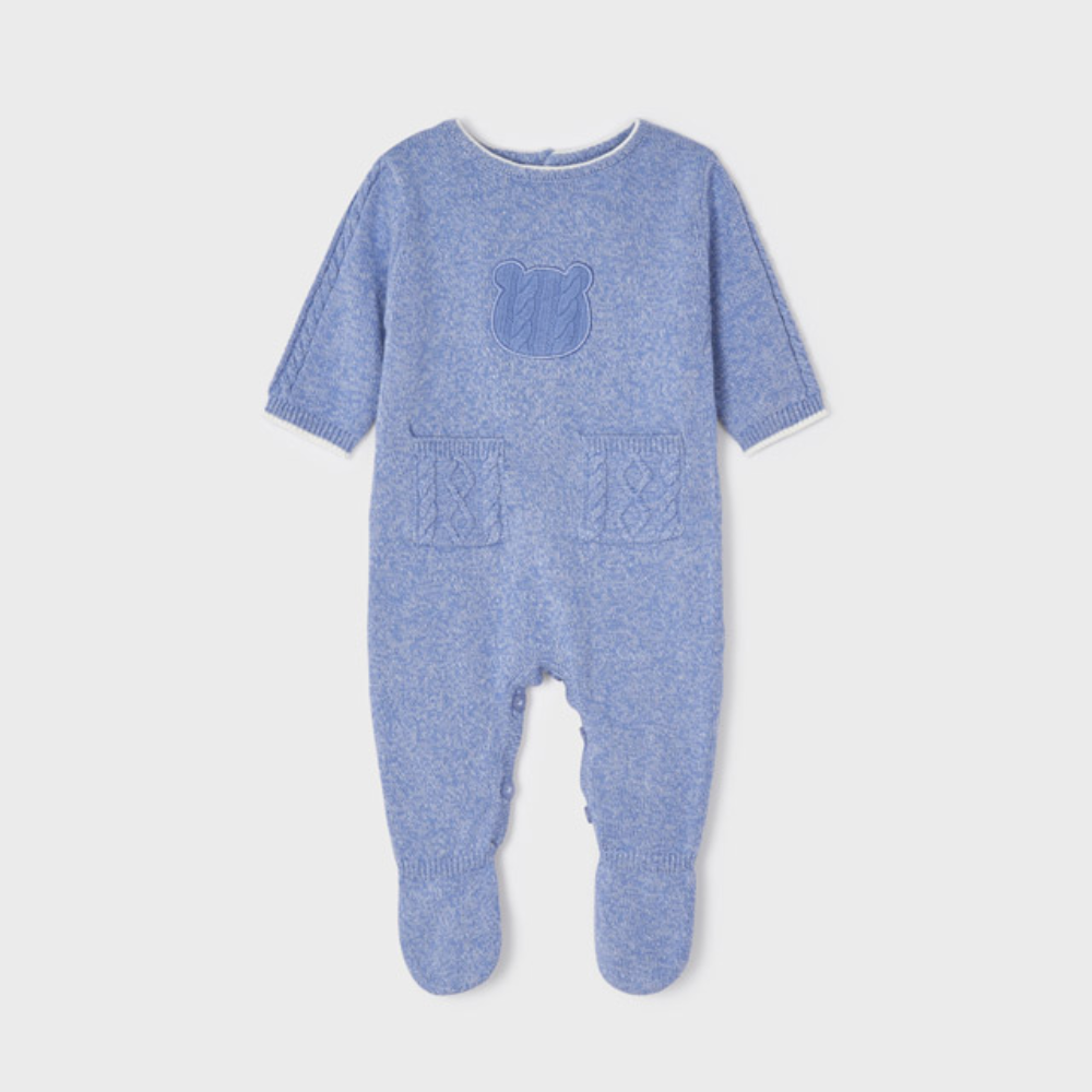 Mayoral Boys Tricot Blue Ice Knitted Romper