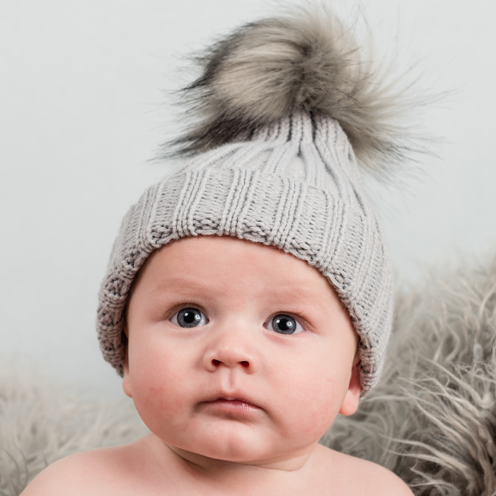 Pom Pom Envy Single Dream Grey Pom Pom Hat