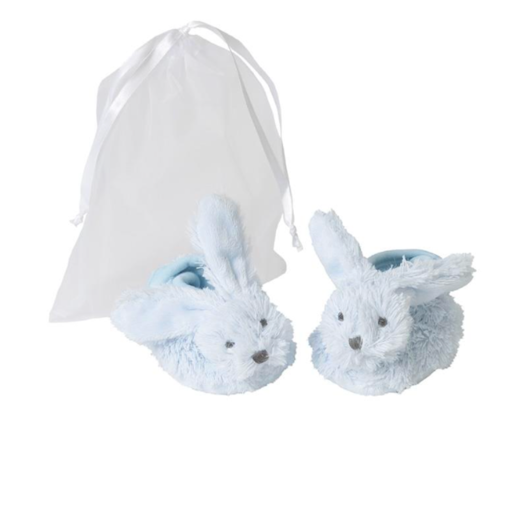 Blue top bunny slippers