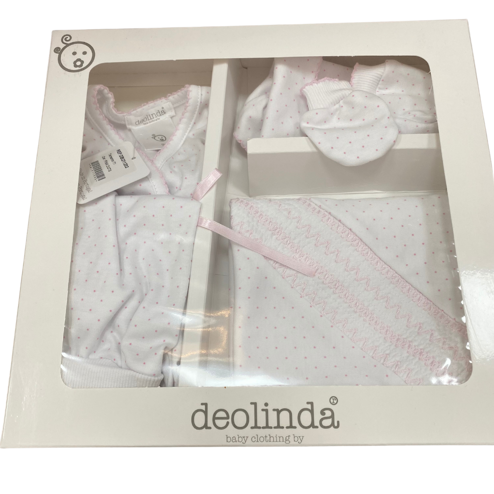 Deolinda Girls Pink 5 Piece Baby Set