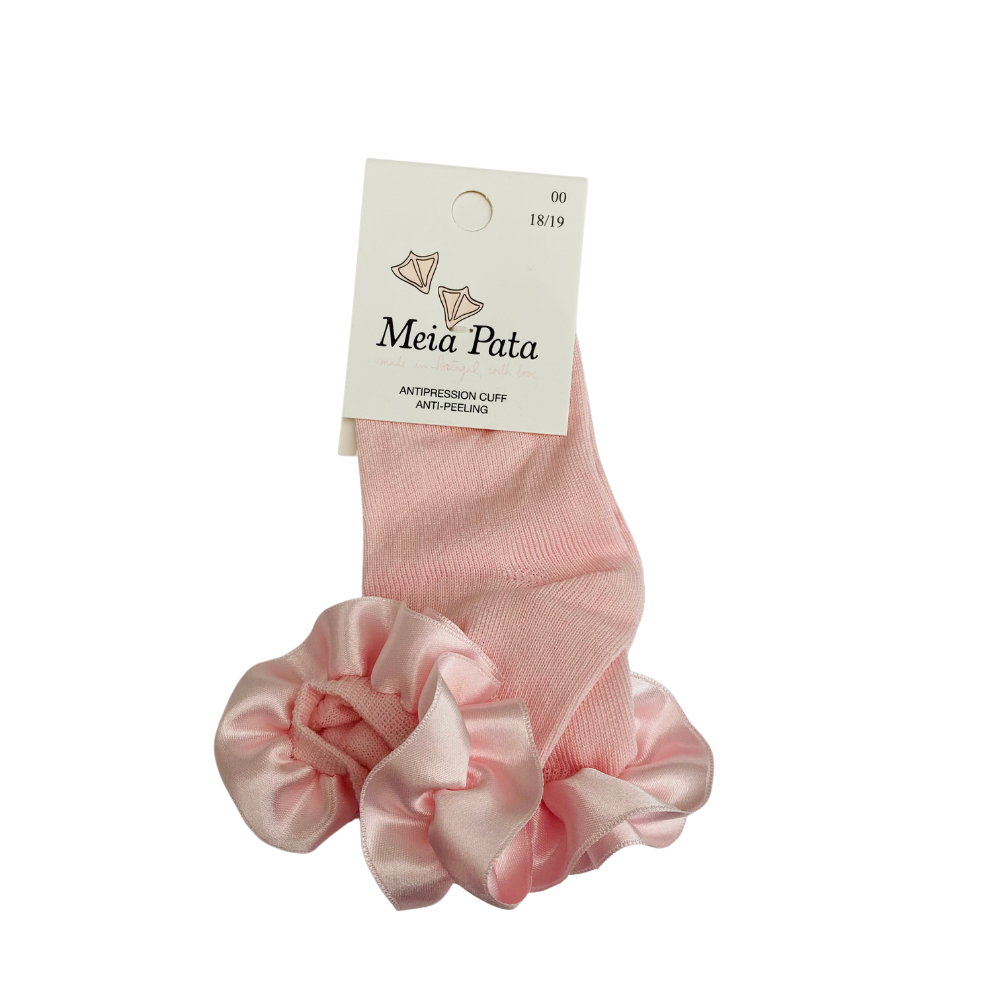 Meia Pata Baby Pink Frill Ankle Socks