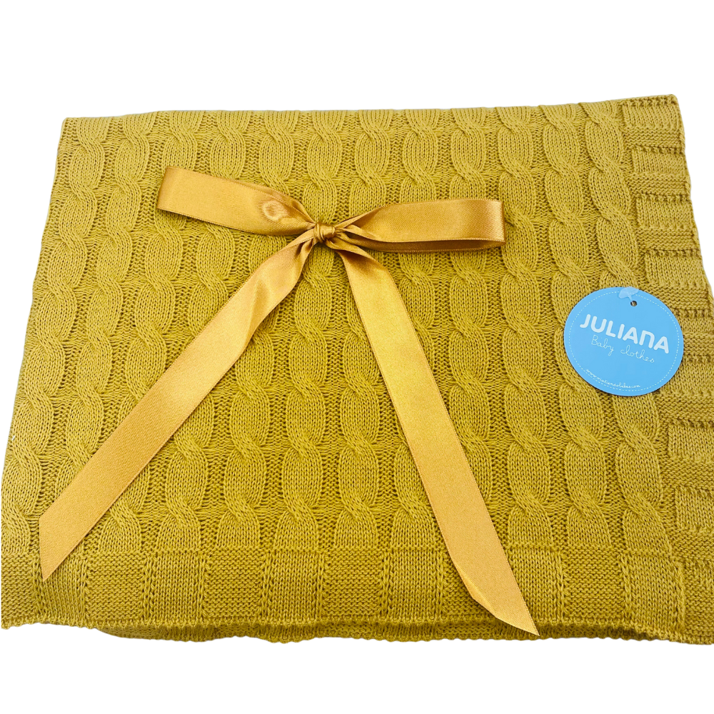 Juliana Baby Gold Knitted Blanket