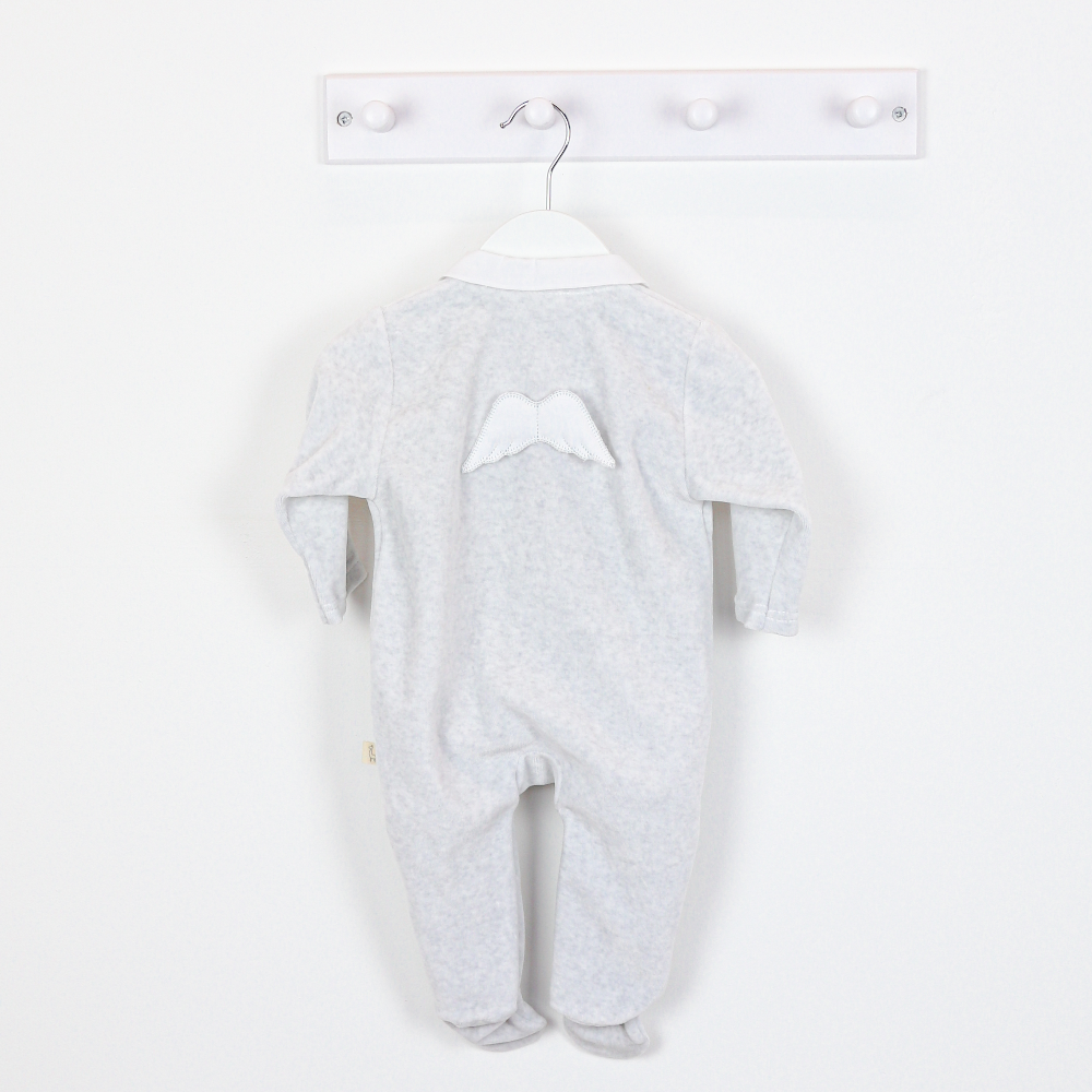 Baby Gi Grey Angel Wings Cotton Sleepsuit