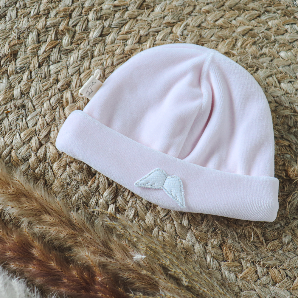 Baby Gi Pink Velour Angel Wings Hat