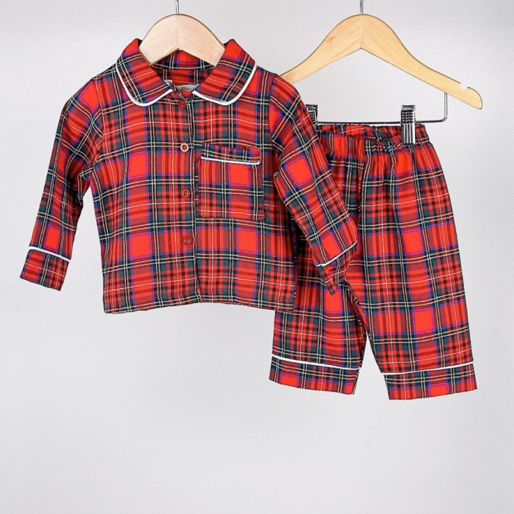 Boys Christmas Tartan Pyjamas