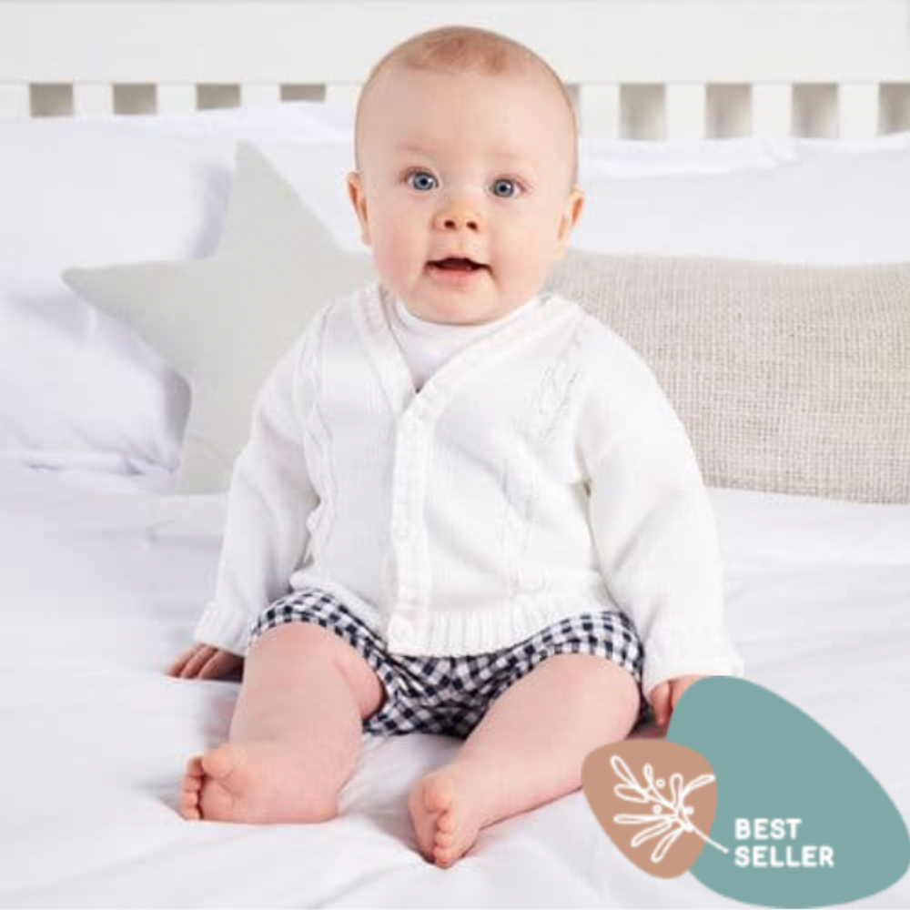 Dandelion White Baby Knit Knit Cardigan