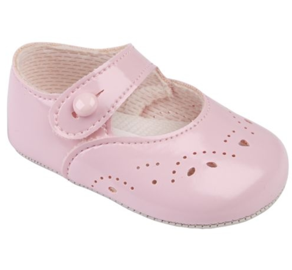 Baypods Girls Pink Heart Patent shoes