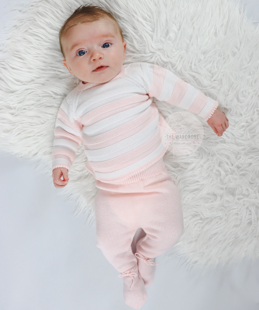 Artesania Granlei Pink & White Baby Set